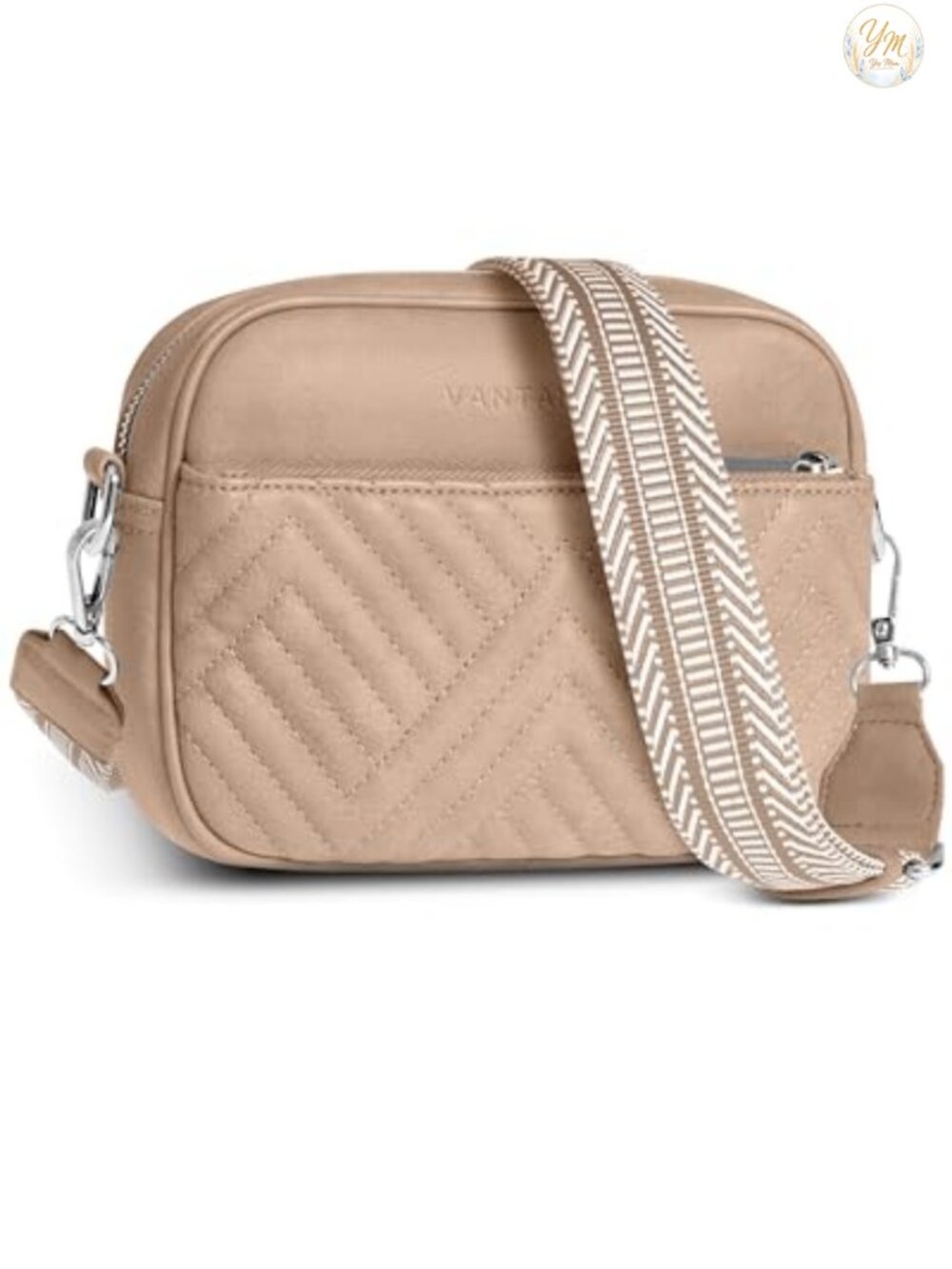 Quilted Crossbody Bag Vegan Leather Anti-Pickpocket RFID Travel Purse